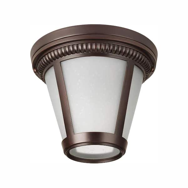 Progress Lighting Westport Collection 1-Light Antique Bronze LED Outdoor Flushmount