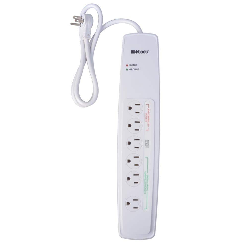 3 ft. 6-Outlet Energy Saving Surge Protector price history on PriceWatchPro
