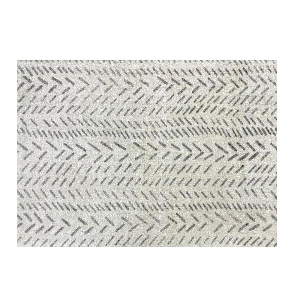 HomeRoots Taupe 2 ft. x 3 ft. Abstract Machine Tufted Area Rug with UV ...