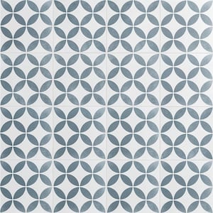 Aster White Square 9 in. x 9 in. Matte Porcelain Floor and Wall Tile (10.65 sq. ft./Case)