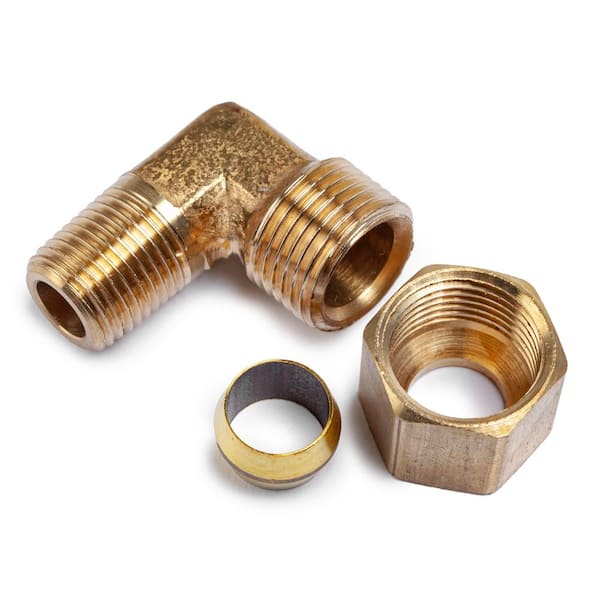 LTWFITTING 5/16 in. O.D. Brass Compression Coupling Fitting (10-Pack)  HF62510 - The Home Depot