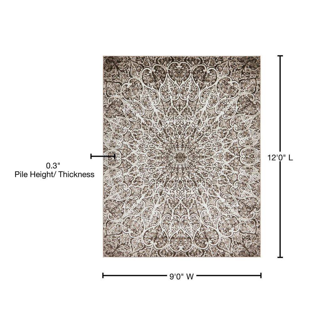 Grace Brown Rectangular Synthetic Indoor Area Rug