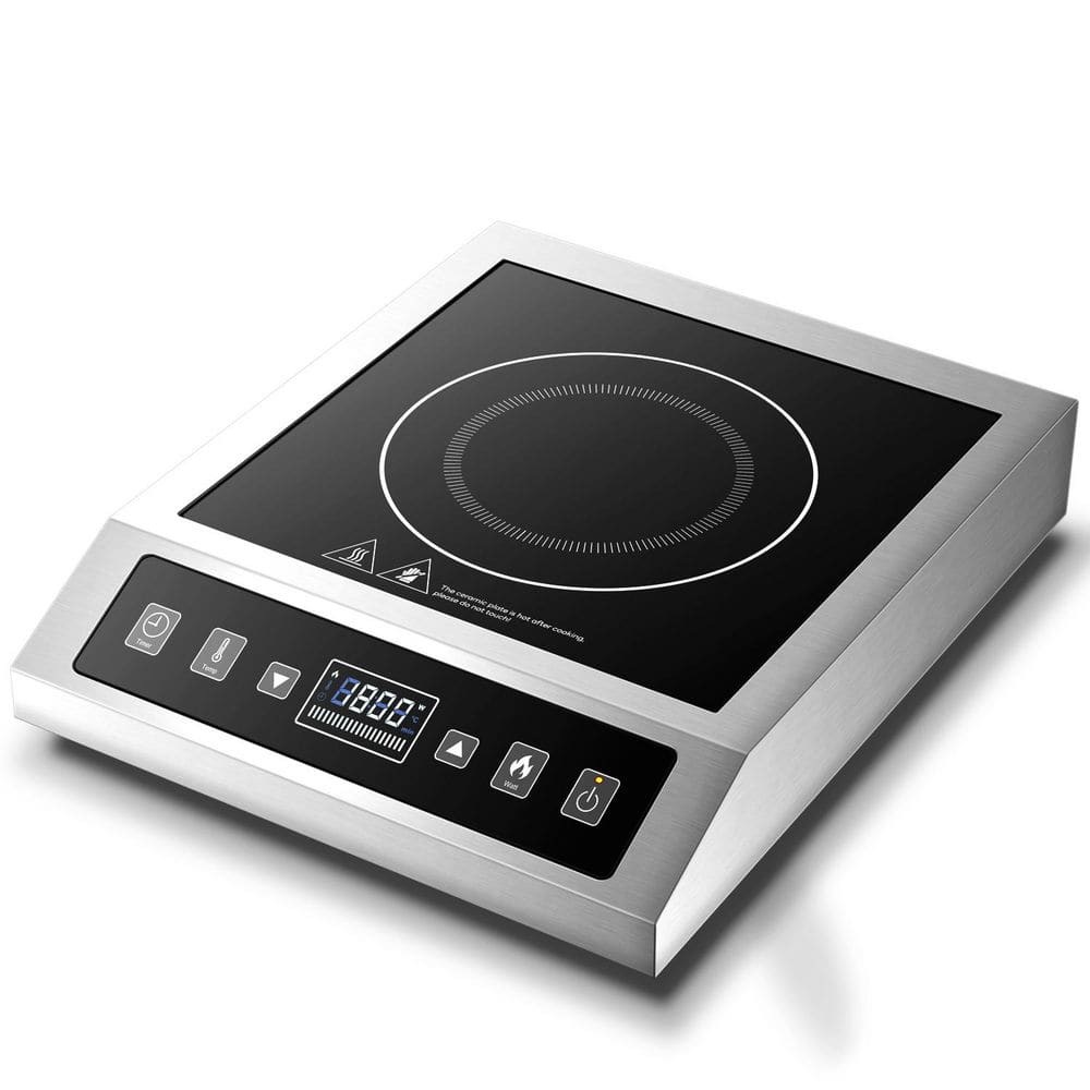 Induction Cooktop 1800W,8 Power,8 Temperature,Induction Stove with 10H Timer,Residual Heat Indicator,7-blade Cooling Fan
