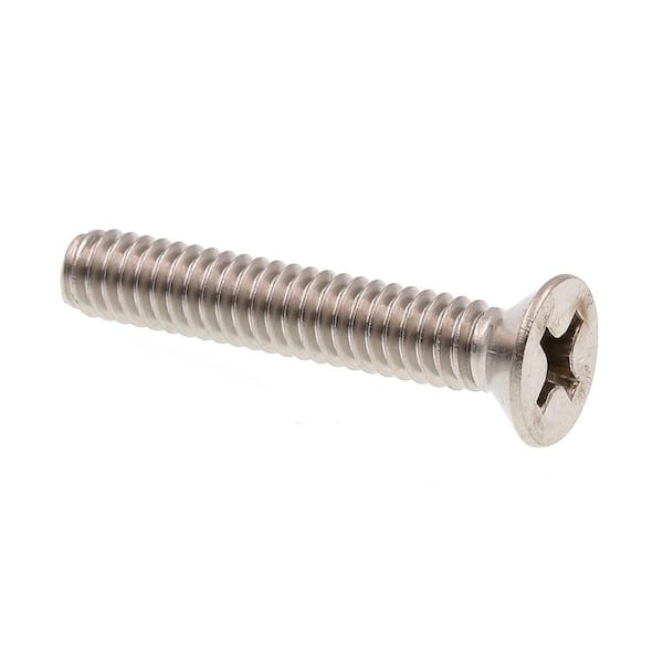 1/4 in.-20 x 1-1/2 in. Grade 18-8 Stainless Steel Flat Head Phillips Drive Machine Screws (50-Pack)