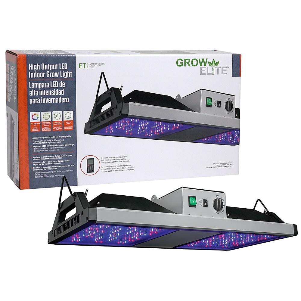 ETI LIGHTING GrowElite Brushed Nickel Integrated LED 500-Watt High