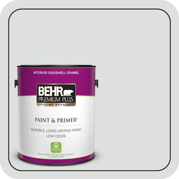 BEHR PREMIUM PLUS 1 gal. #BL-W11 Tinsmith Eggshell Enamel Low Odor Interior Paint & Primer