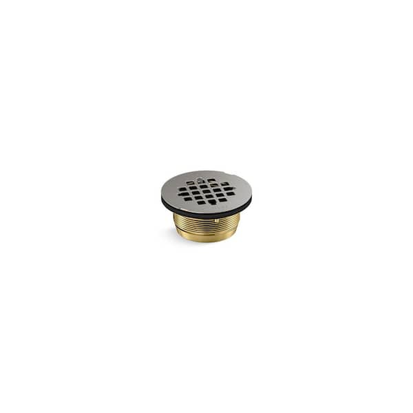 KOHLER Round Brass Shower Receptor Drain, Brushed Stainless K