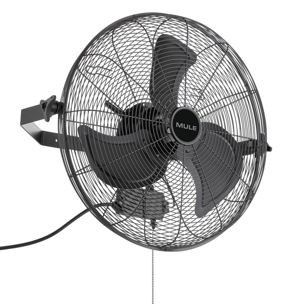 MULE Wall Mount Heavy Duty Outdoor 20 in. Matte Black 3-Blade Wall