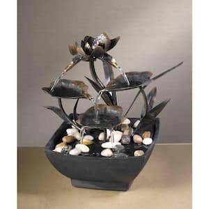 Cadono Metal Leaves Tabletop Fountain