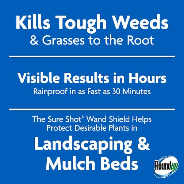 1 Gal. Weed and Grass Killer₄ with Sure Shot Wand, Use In and Around Flower Beds, Trees, and Driveways