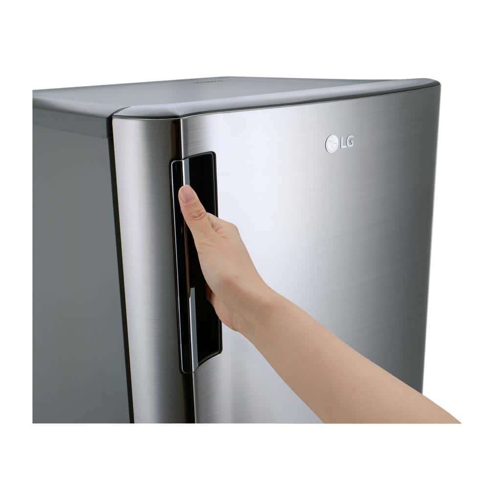 Compact Platinum Silver Single Door Refrigerator with Energy Star