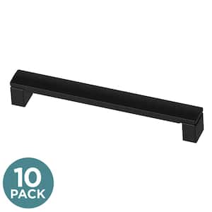 Simply Geometric 6-5/16 in. (160 mm) Modern Matte Black Cabinet Drawer Pulls (10-Pack)