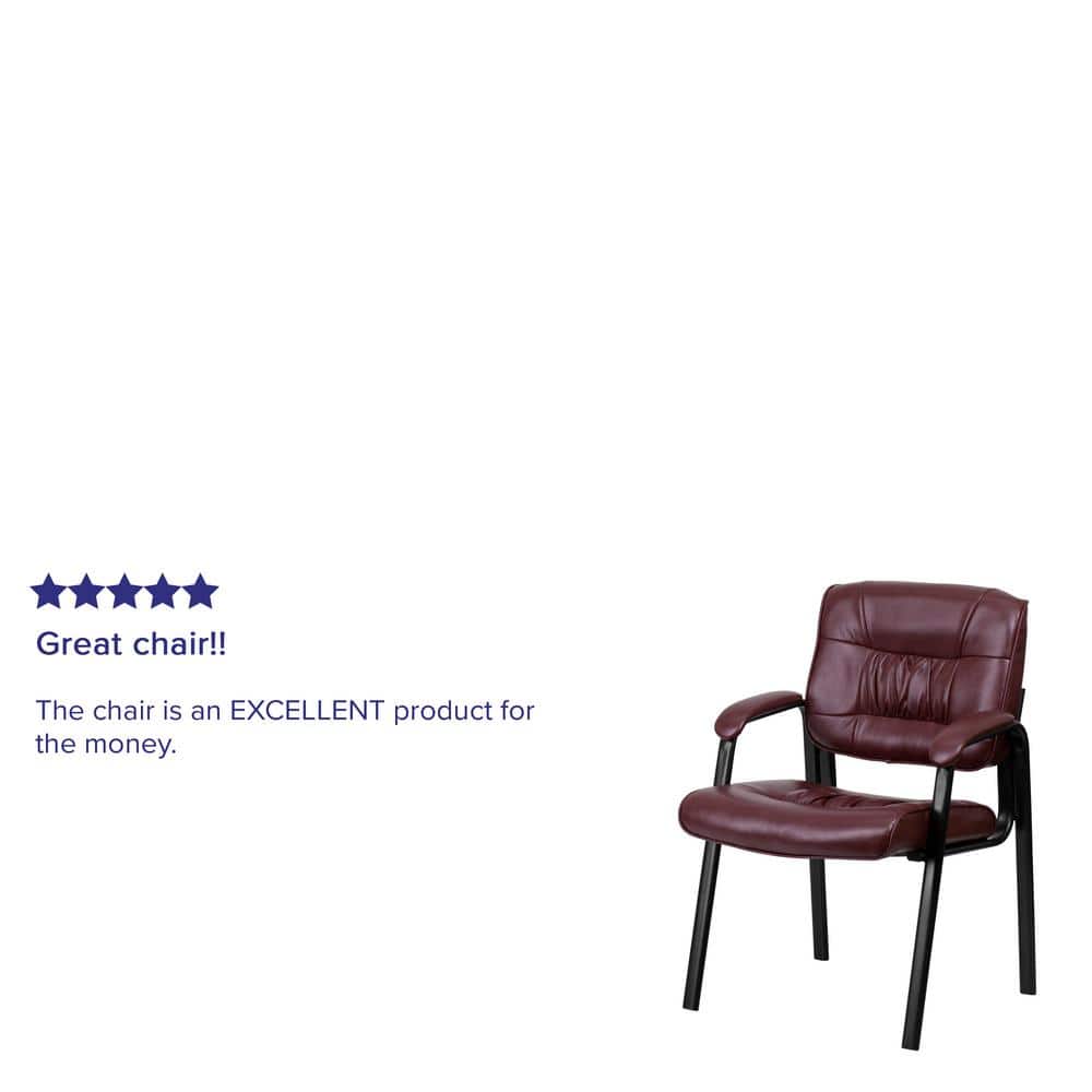 Burgundy LeatherSoft High Back Swivel Executive Chair with Metal Frame