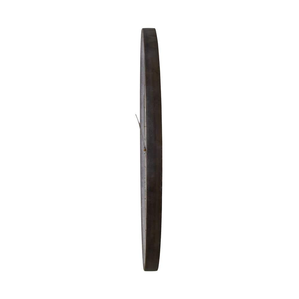 Oversized Rustic Wood and Metal Wall Clock