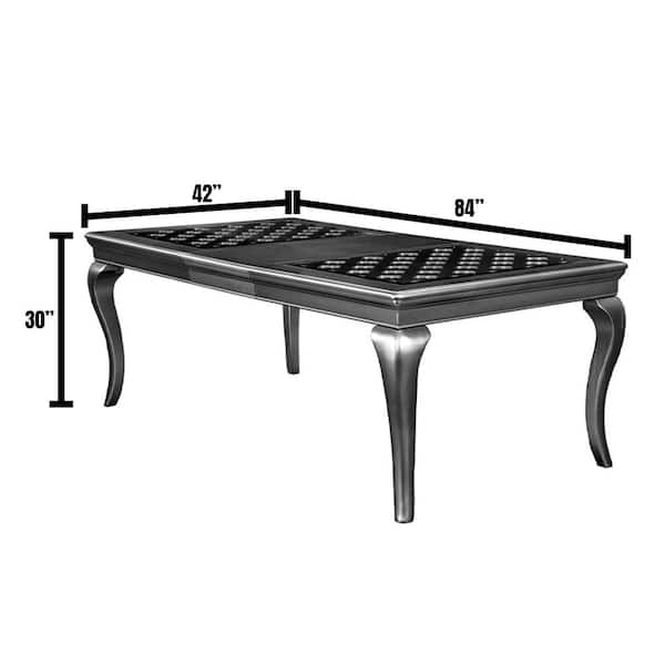 William's Home Furnishing Anima Gray Transitional Style Dining Table