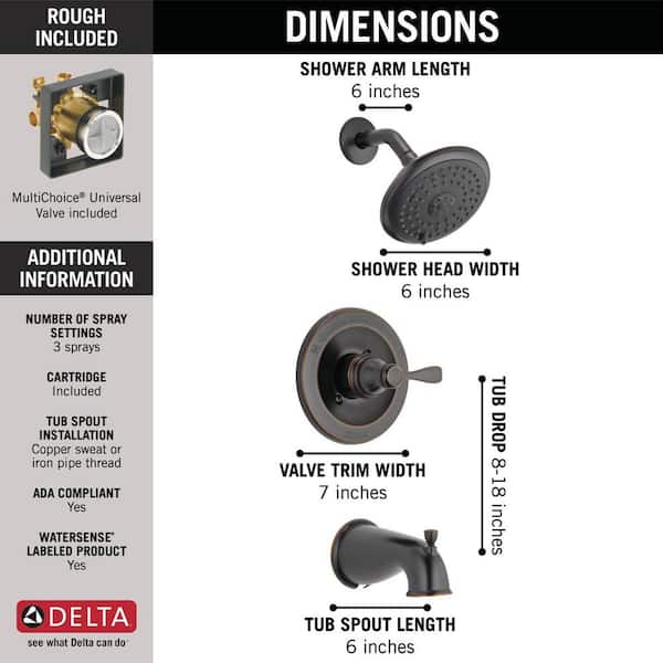 Porter Single-Handle 3-Spray Tub and Shower Faucet in Oil Rubbed Bronze (Valve Included) Porter Single-Handle 3-Spray Tub and Shower Faucet in Oil Rubbed Bronze (Valve Included)