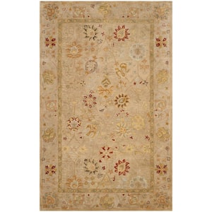 Antiquity Taupe/Beige 4 ft. x 6 ft. Border Area Rug