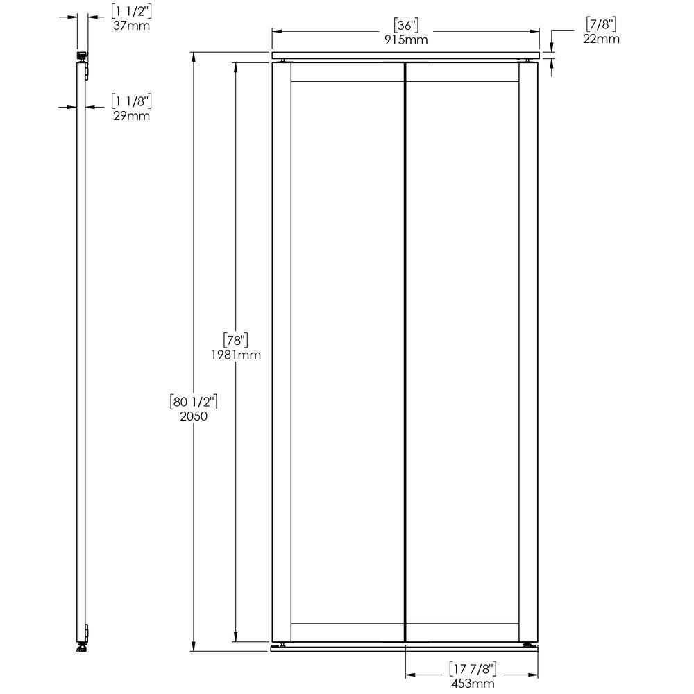 Mocha and White Frosted Glass Solid Core Bi-Fold Door