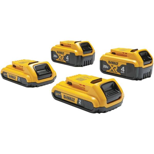 DEWALT 20V MAX Compact Lithium Ion 2.0Ah Battery Pack 2 Pack and