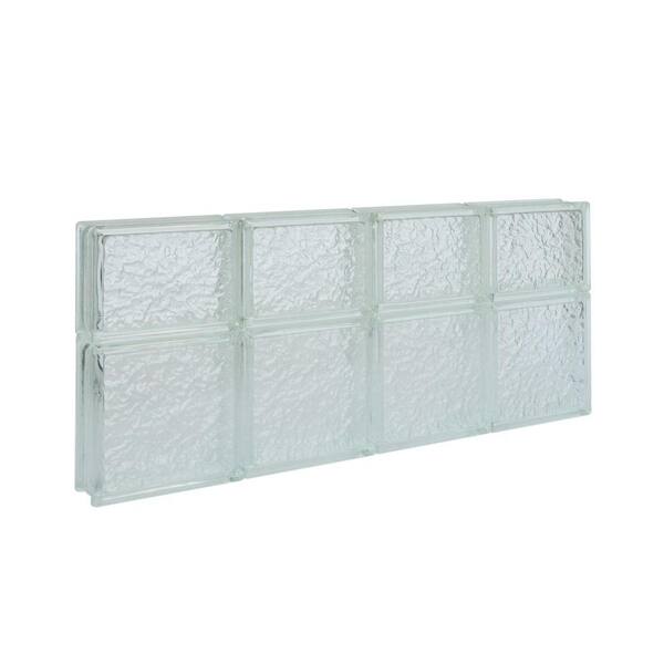 Pittsburgh Corning 31 in. x 13.75 in. x 3 in. IceScapes Pattern Solid Glass Block Window