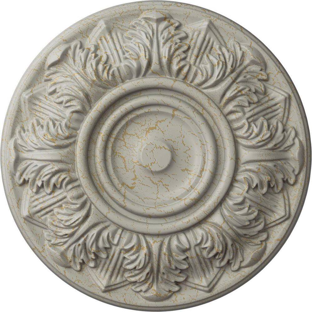 Whitman 13'' Pot of Cream Crackle Ceiling Medallion