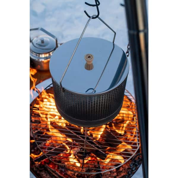 ESPEGARD Campfire Popcorn Kettle made of Perforated Mesh Steel