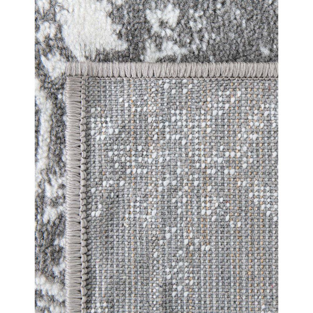 Reversible Easy Care Synthetic Area Rug in Gray and Blue