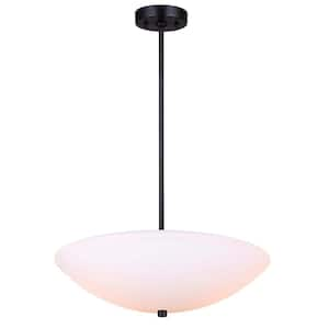 Vivy 3 Light Matte Black Modern Chandelier for Dining Rooms and Living Rooms