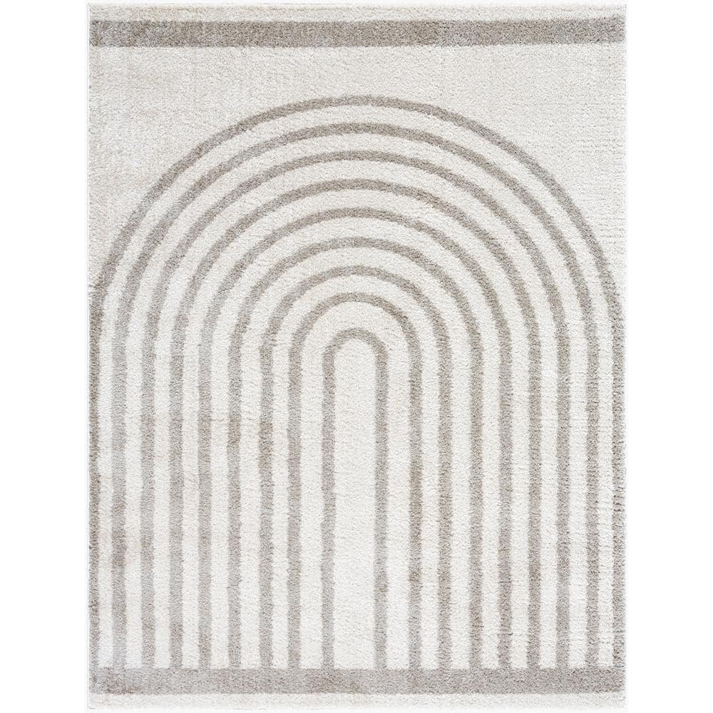 Fossay Shag Grey 2 ft. x 3 ft. Modern Indoor Area Rug price history on PriceWatchPro