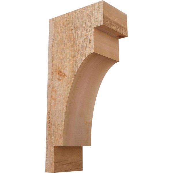 Ekena Millwork 6 in. x 10 in. x 22 in. Western Red Cedar Mediterranean Rough Sawn Corbel