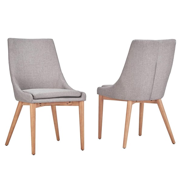 HomeSullivan Nobleton Grey Linen Dining Chair (Set of 2)