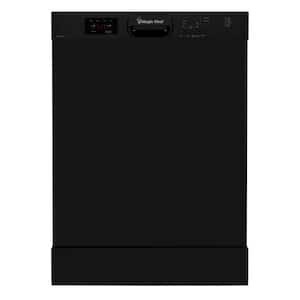 24 in. Black Front Control Built-in Stainless Steel Tall Tub Dishwasher