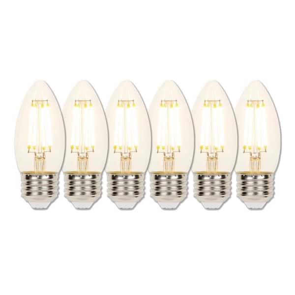 Westinghouse 60-Watt Equivalent B11 Dimmable Filament LED Light Bulb Soft White Light (6-Pack)