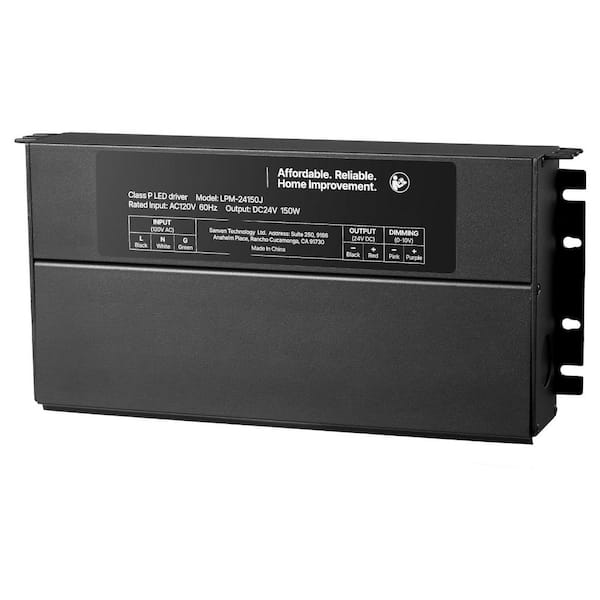 150-Watt Dimmable LED Driver 24-Volt Triac/ELV/MLV AC - DC Power Supply Transformer for LED Strip Light Constant Voltage