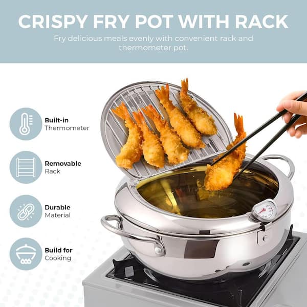 ALPHA Living Large Stainless Steel Deep Fryer Pot SDF-04 - The