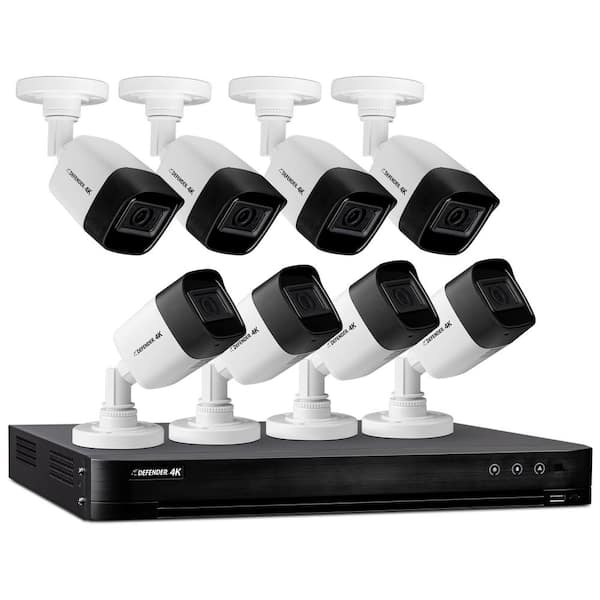 Defender 8-Channel Ultra HD 4K (8MP) 2TB DVR Security Camera System with Remote Viewing and 8 Cameras