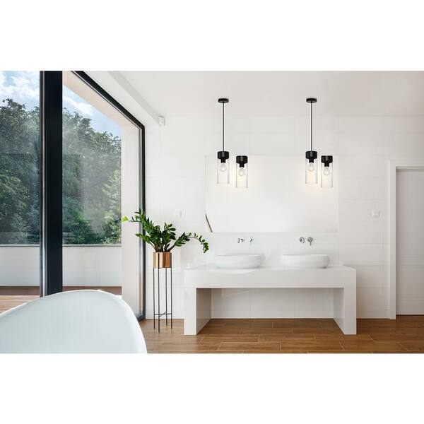 Eglo Montey 4.50 in. W x 72 in. H 1-Light Matte Black Mini-Pendant