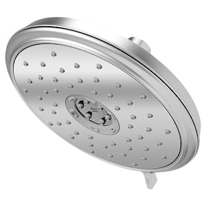 Spectra+ 4-Spray 7.3 in. Single Ceiling Mount Fixed Adjustable Shower Head in Polished Chrome