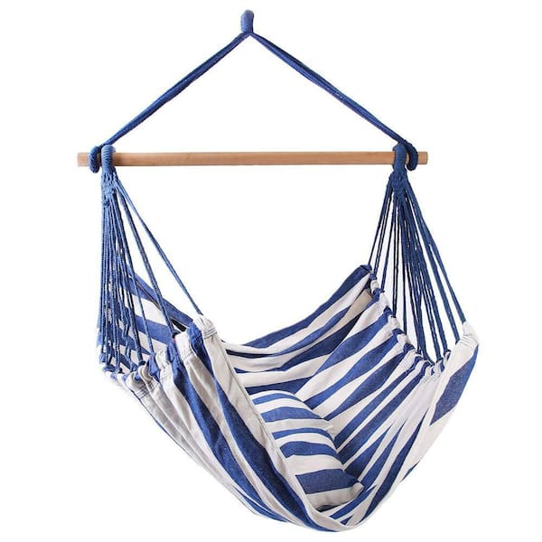 2.8 ft. Portable Hanging Hammock Chair in Blue