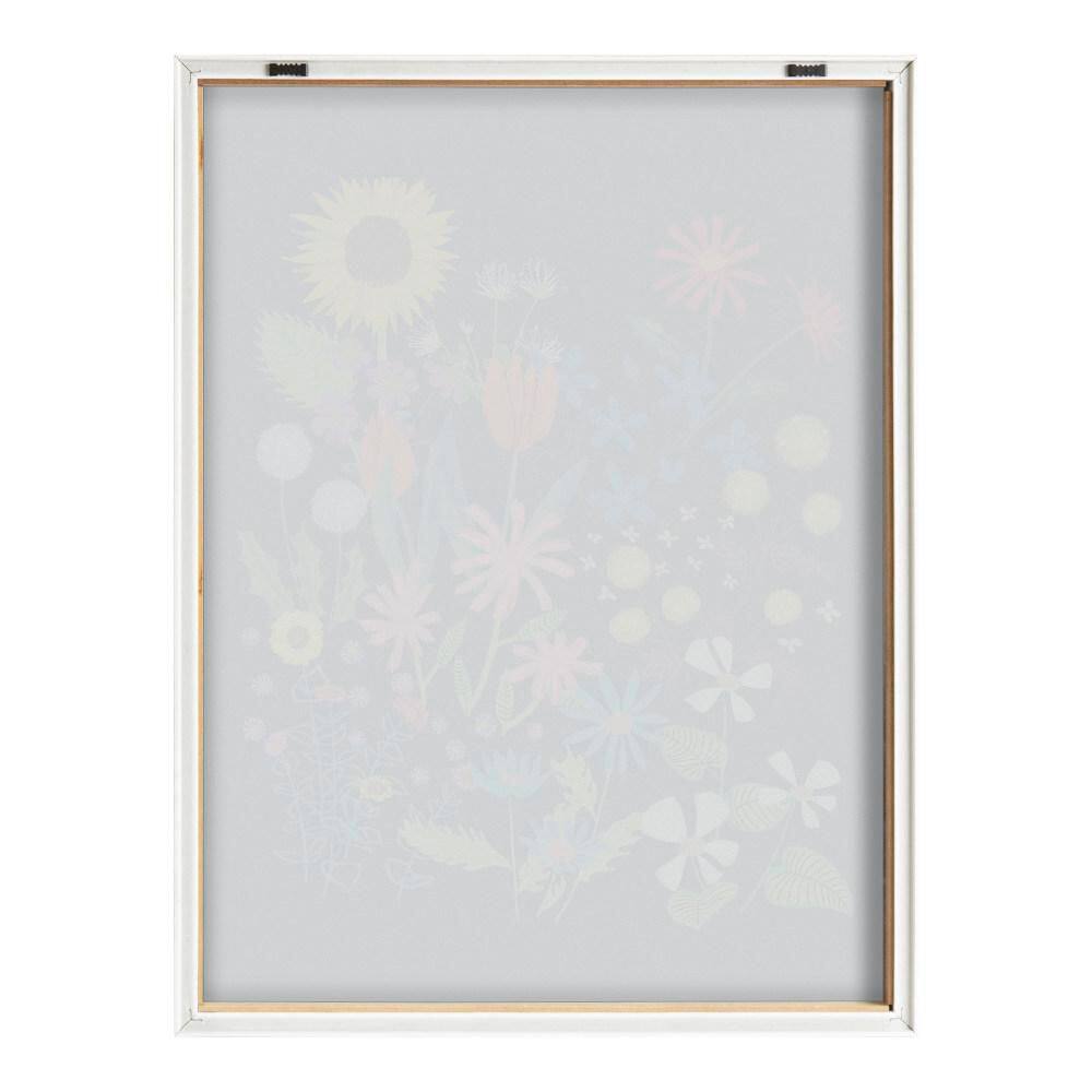 Blake Dark Flora Framed Glass Botanical Wall Art, 18x24 Natural