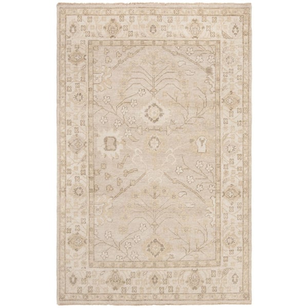 SAFAVIEH Izmir Gold/Ivory 6 ft. x 9 ft. Border Floral Oriental Area Rug