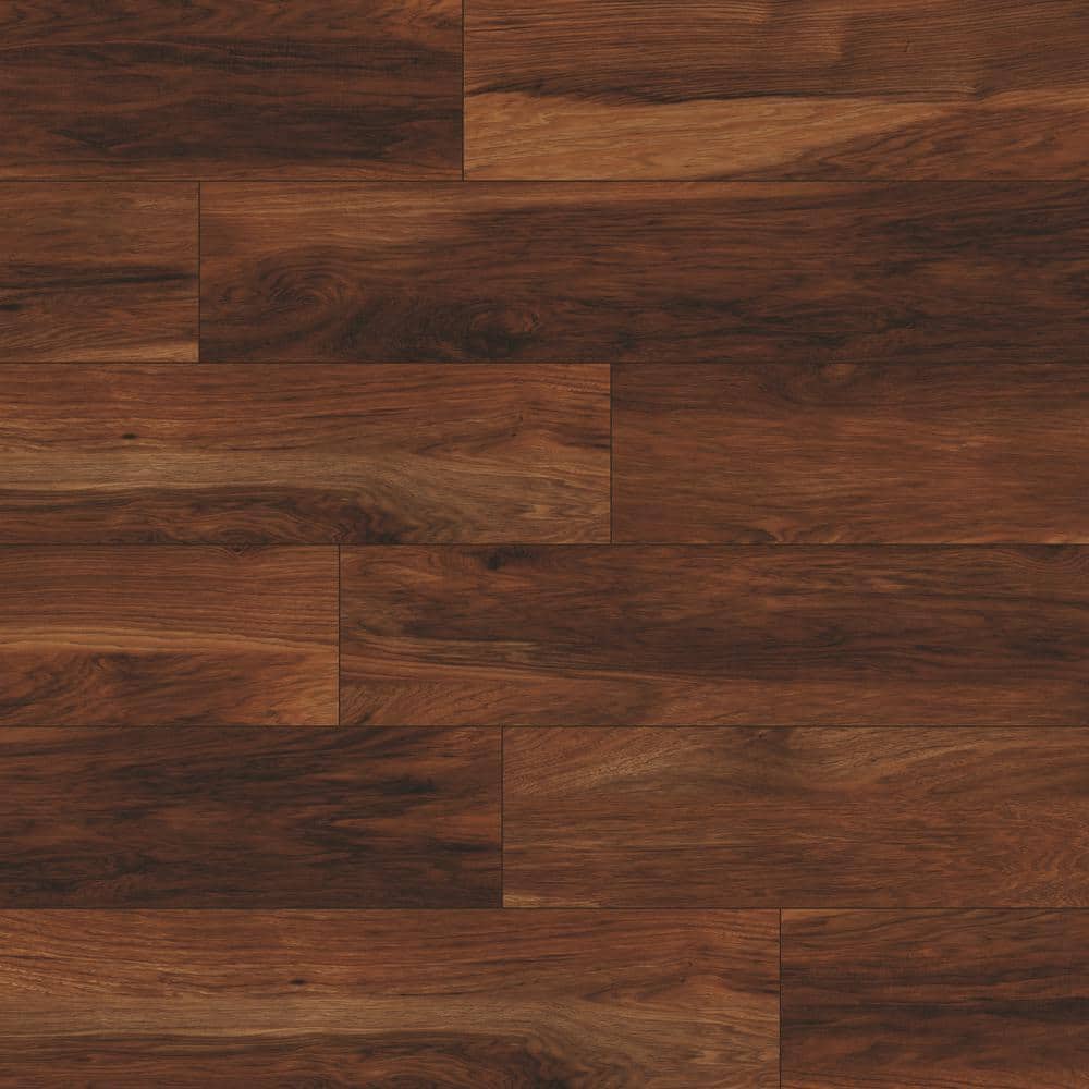 KronoOriginal Take Home Sample - 5 in. x 7 in. River Penfold Hickory Laminate Wood Flooring, Dark