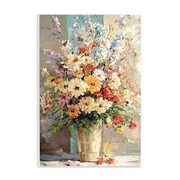 Happy Sunlit Bouquet by Franklyn Gregory Unframed Nature Graphic Art Print 19 in. x 13 in.