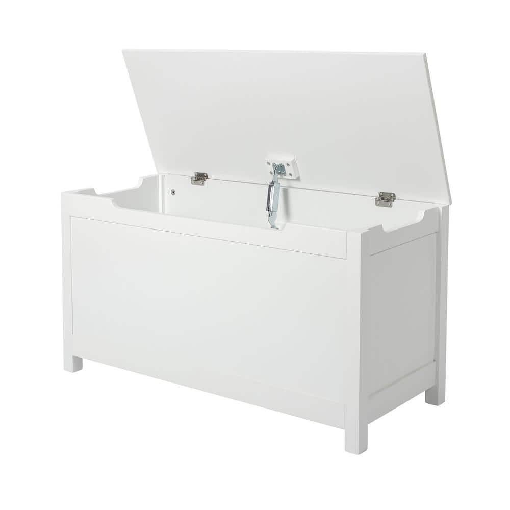 28 Gal. White Rectangle Indoor Storage Box with Safety Hinged Lid price history on PriceWatchPro