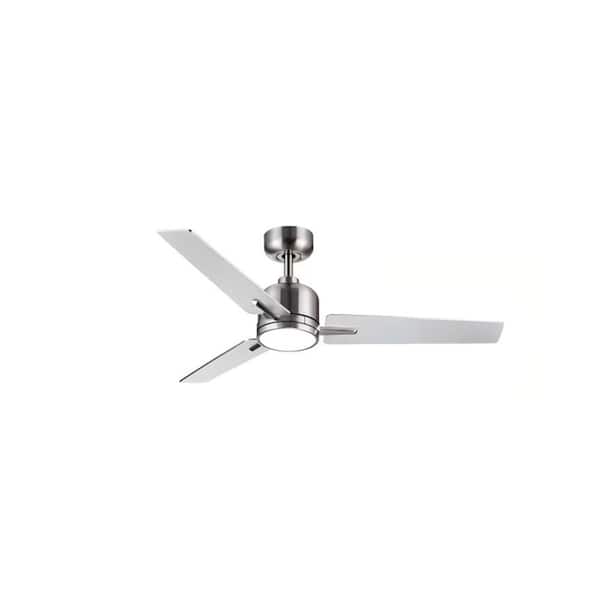 48 in. Brushed Nickel Lowe Profile Ceiling Fan with Light