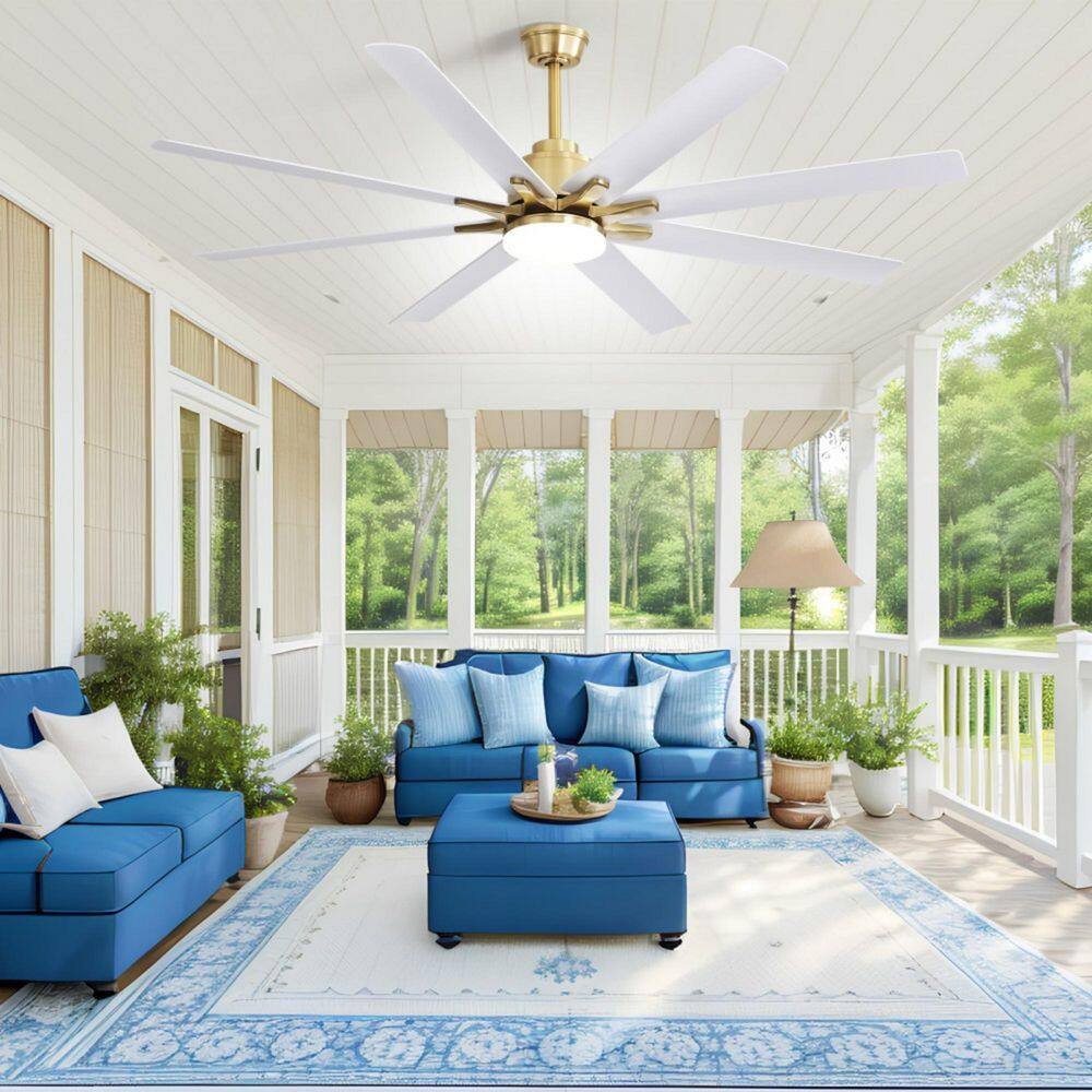 66 in. Downrod Mount Standard Ceiling Fan, ABS Blades, Quiet DC Motor, Smart App and Voice Control, Dimmable LED, White price history on PriceWatchPro