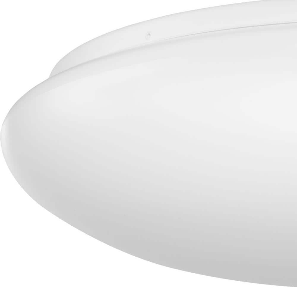 White Glass LED Flush Mount Light with Cloud Shade