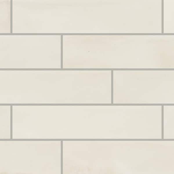 Indoterra White Desert 2 in. x 9 in. Matte Porcelain Concrete Look Floor and Wall Tile (543.4 sq. ft./pallet)