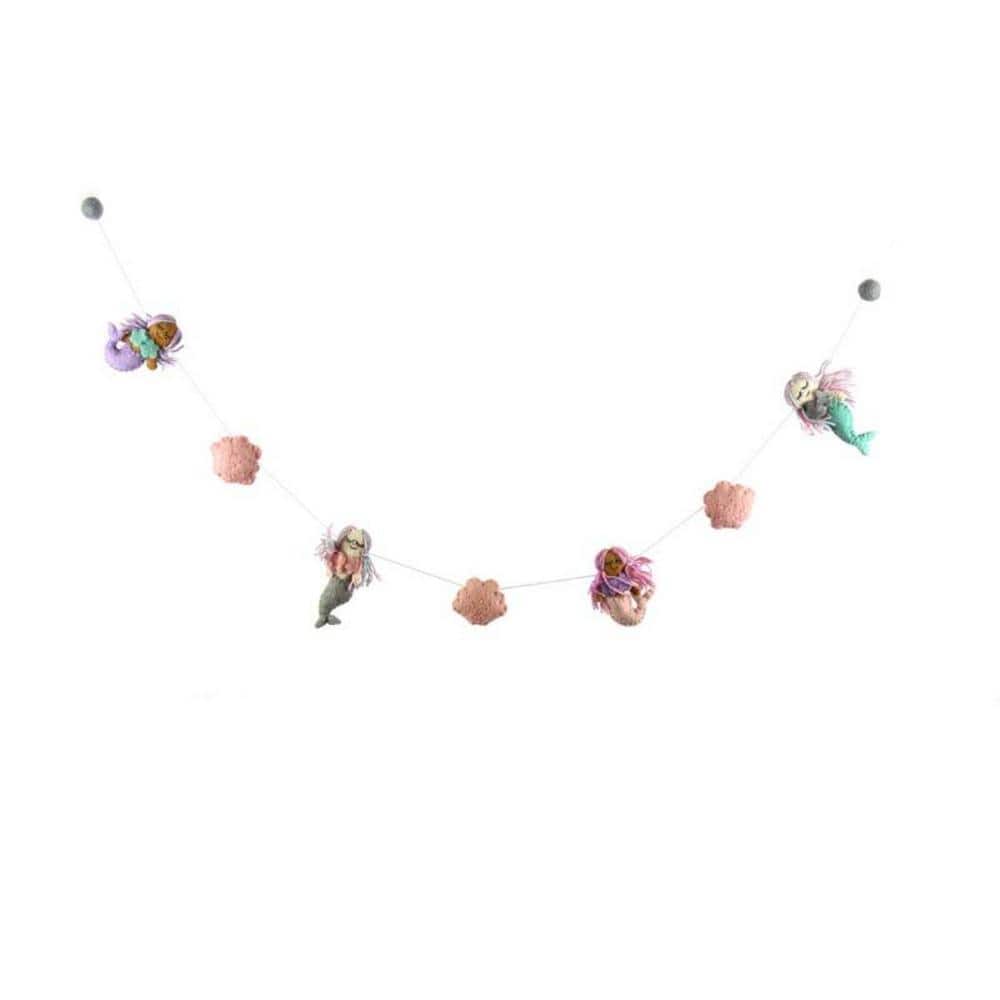 Mermaid Felt Garland Baby Nursery Room Decor
