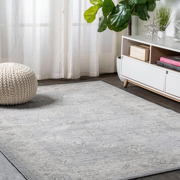 JONATHAN Y Modern Persian Vintage Moroccan Traditional Light Gray 5 ft. x 8 ft. Area Rug